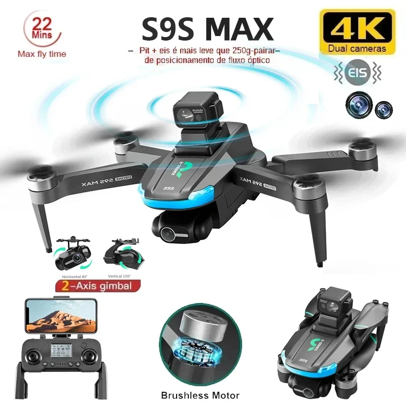NEW S9S MAX MINI Drone 4K 2-Ax - Drone Gimbal recensie en prijs