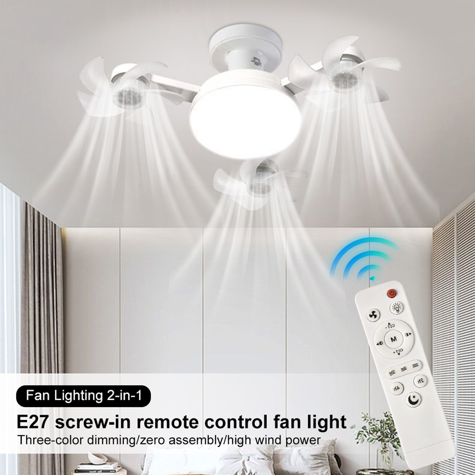 E26/E27 Screw in Ceiling Fan L - Drone Led Light recensie en prijs