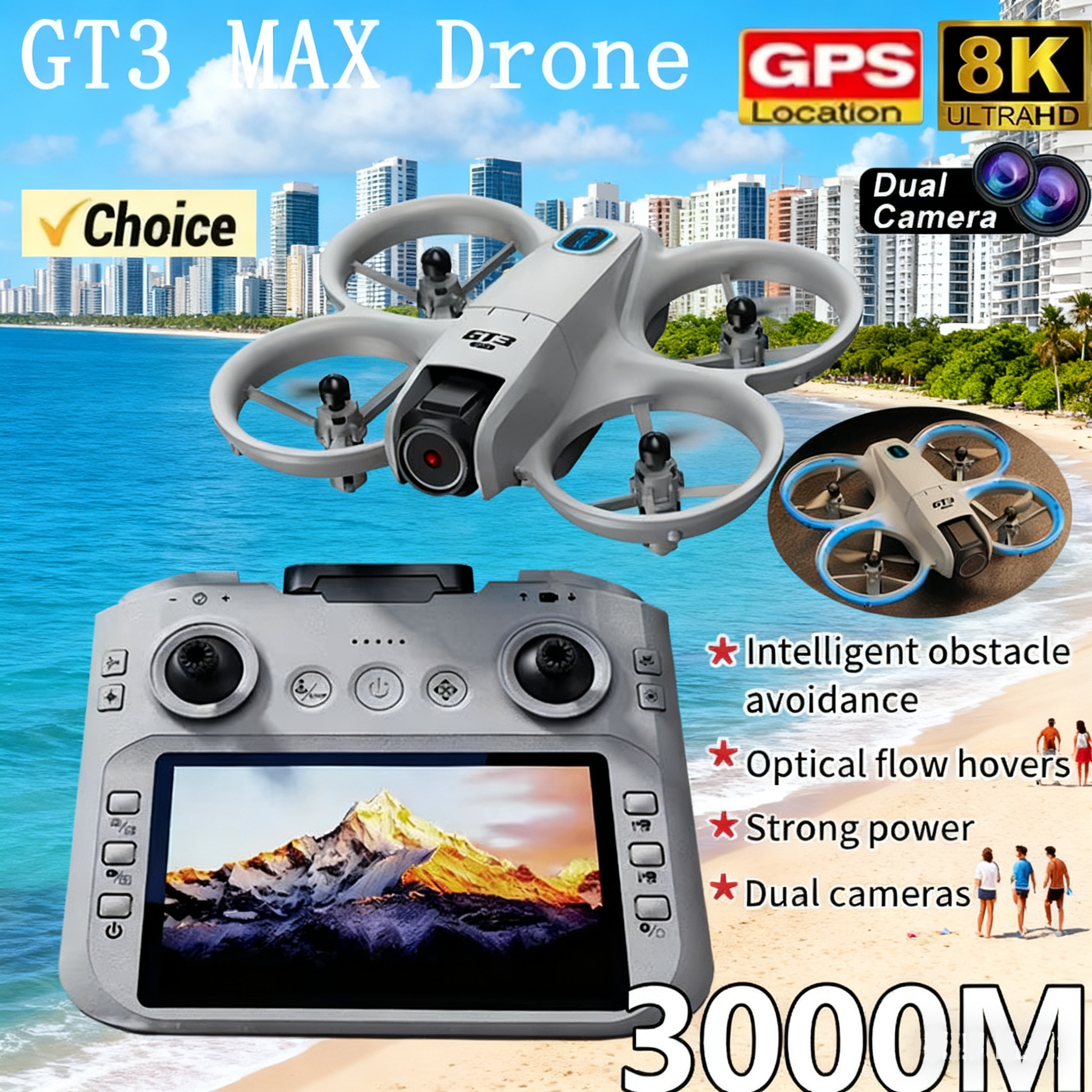 NEW GT3 Drone with HD Dual Cam - Drone Gimbal recensie en prijs