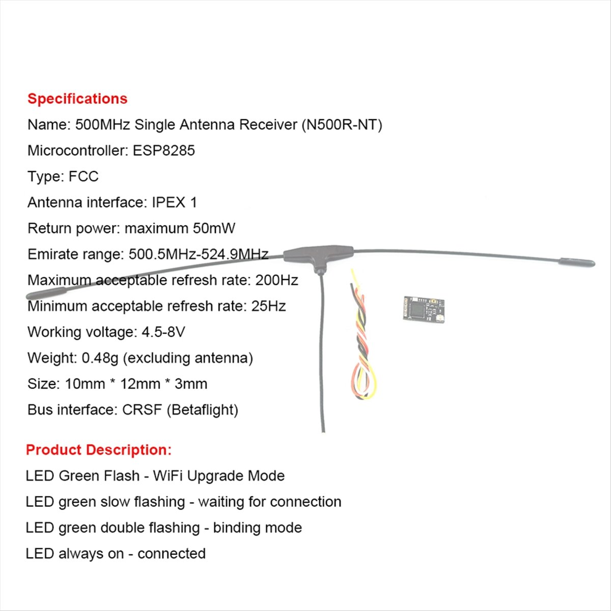 500MHz Receiver 500.5MHz-524.9 - Drone Receiver recensie en prijs