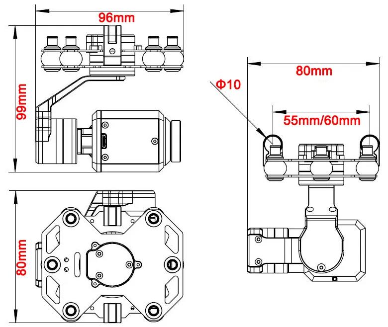 Tarot TL3T20 3-axis Gimbal 640 - Drone Gimbal recensie en prijs
